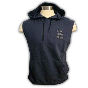 Banana Republic Men's Medium Long Sleeveless Live With Pride Navy Blue Pull Over